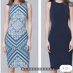 WHBM Women’s Scarf Print Reversible Midi Dress SZ XS